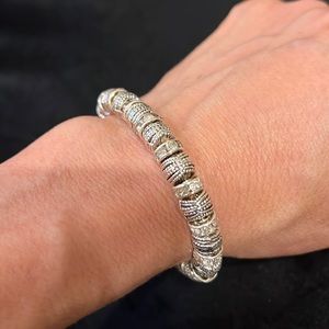 Silver rhinestone bracelet